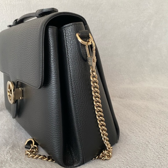 Gucci Dollar Interlocking G top handle leather Bag - black - Picture 5 of 10